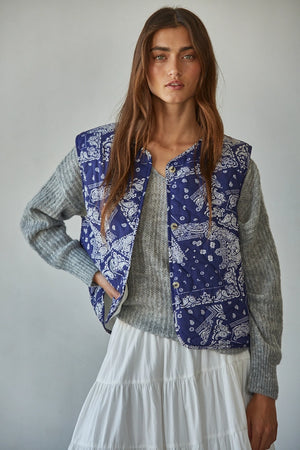 Reagan Paisley Padded Vest