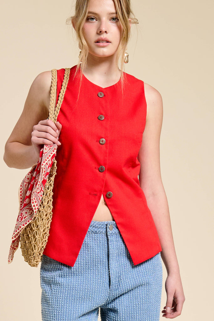 Sleeveless Waistcoat Vest