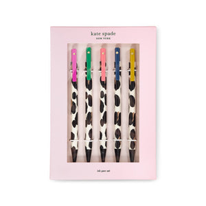 Click Pen Set Of 5 - Forest Feline