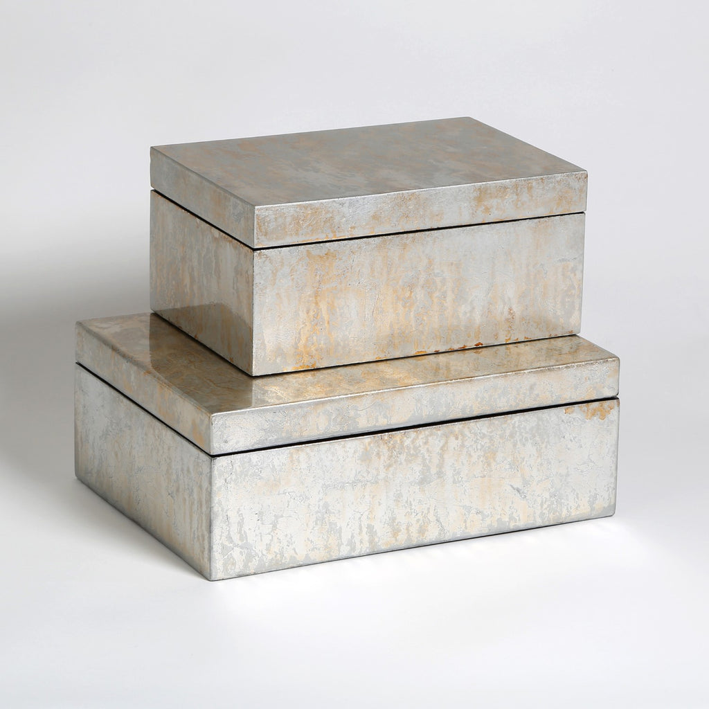 Champagne Silver Leaf Box