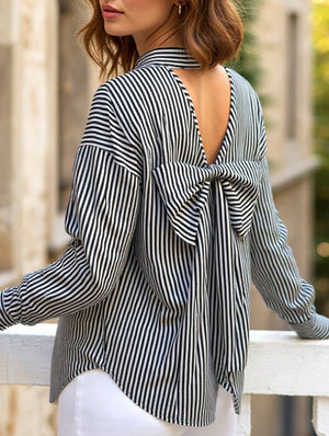 Bailey Striped Top w/ Bow