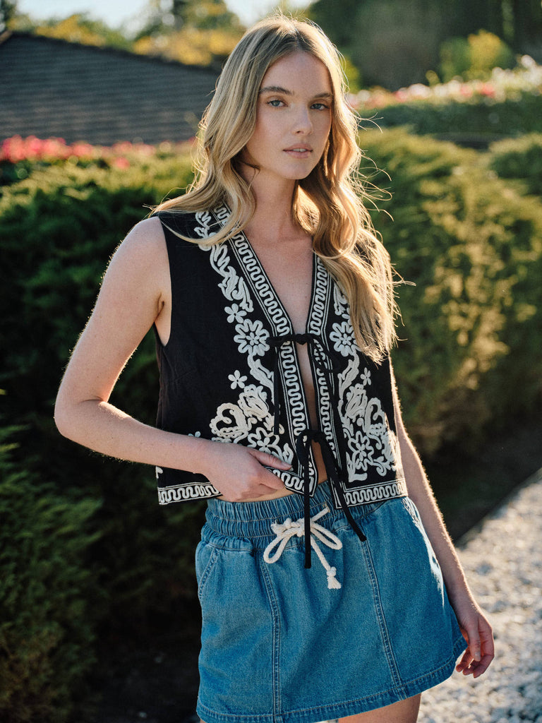 Marjorie Embroidered Vest