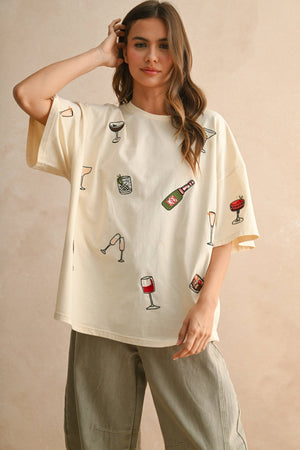 Roxy Cocktail Oversized T-Shirt
