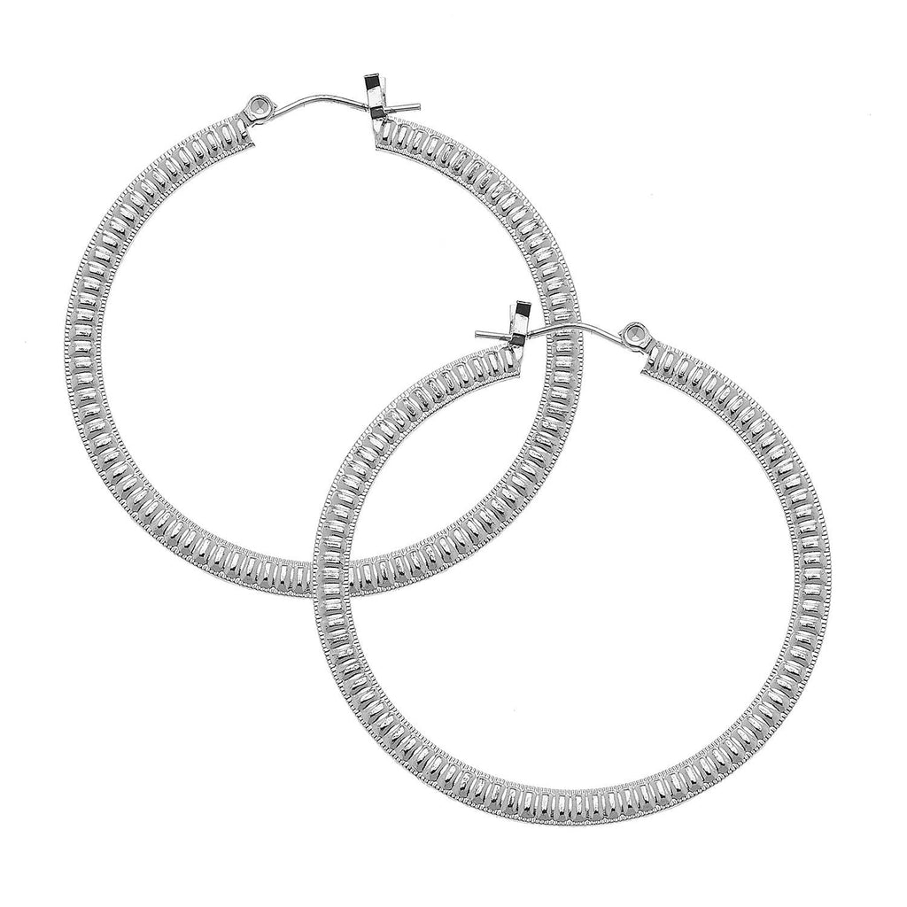 Large Silver Hoop Earrings