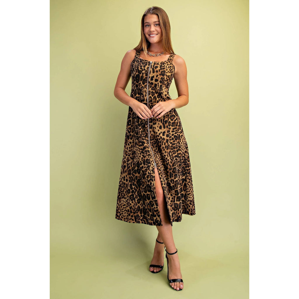 Frida Leopard Midi Dress