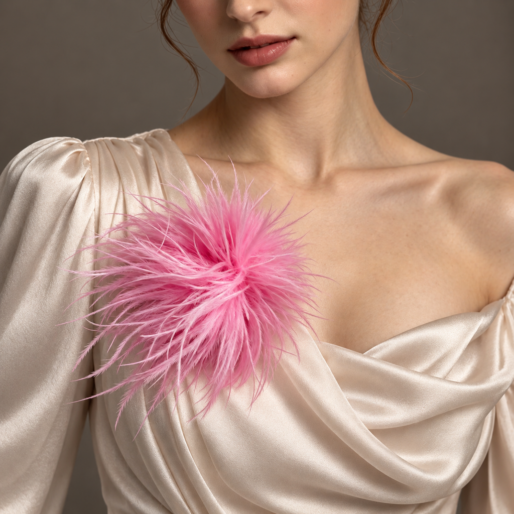 Feather Floral Brooch