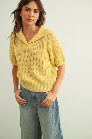 Emilee Short Sleeve Knitted Top