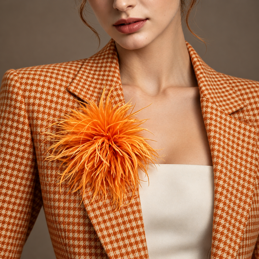 Feather Floral Brooch