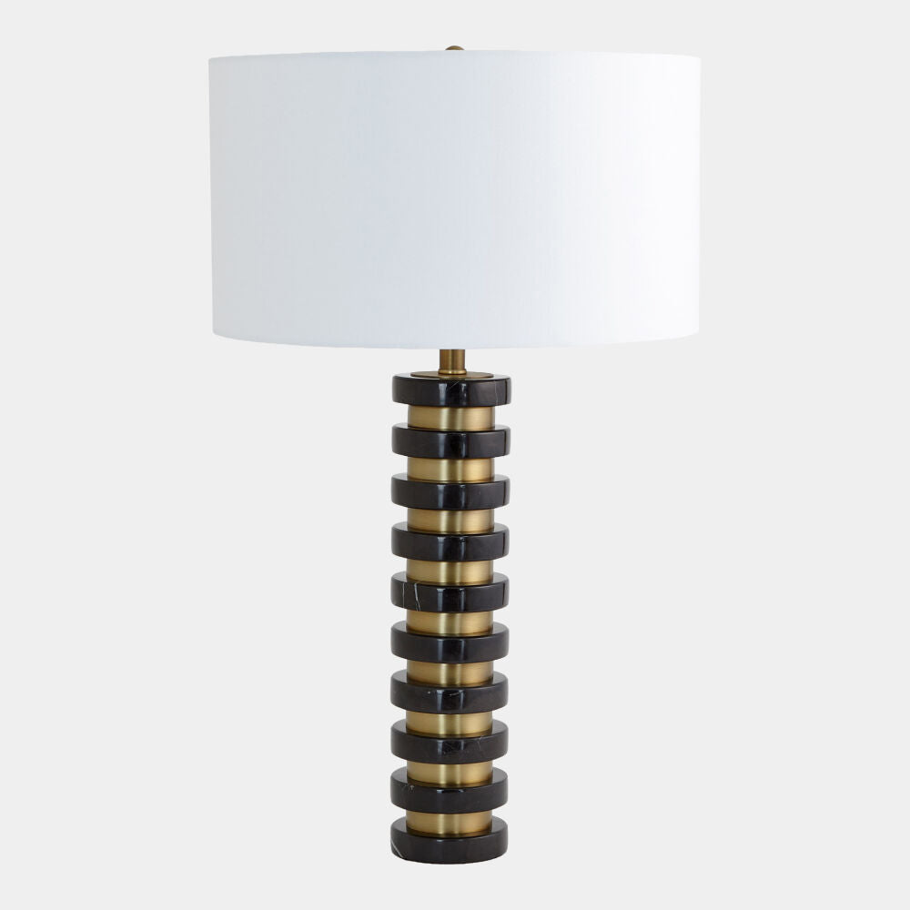 Chiamaka Marble Stack Lamp-Black