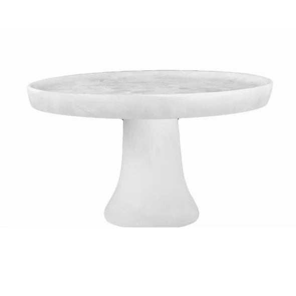 White Swirl Large Footed Cake Stand