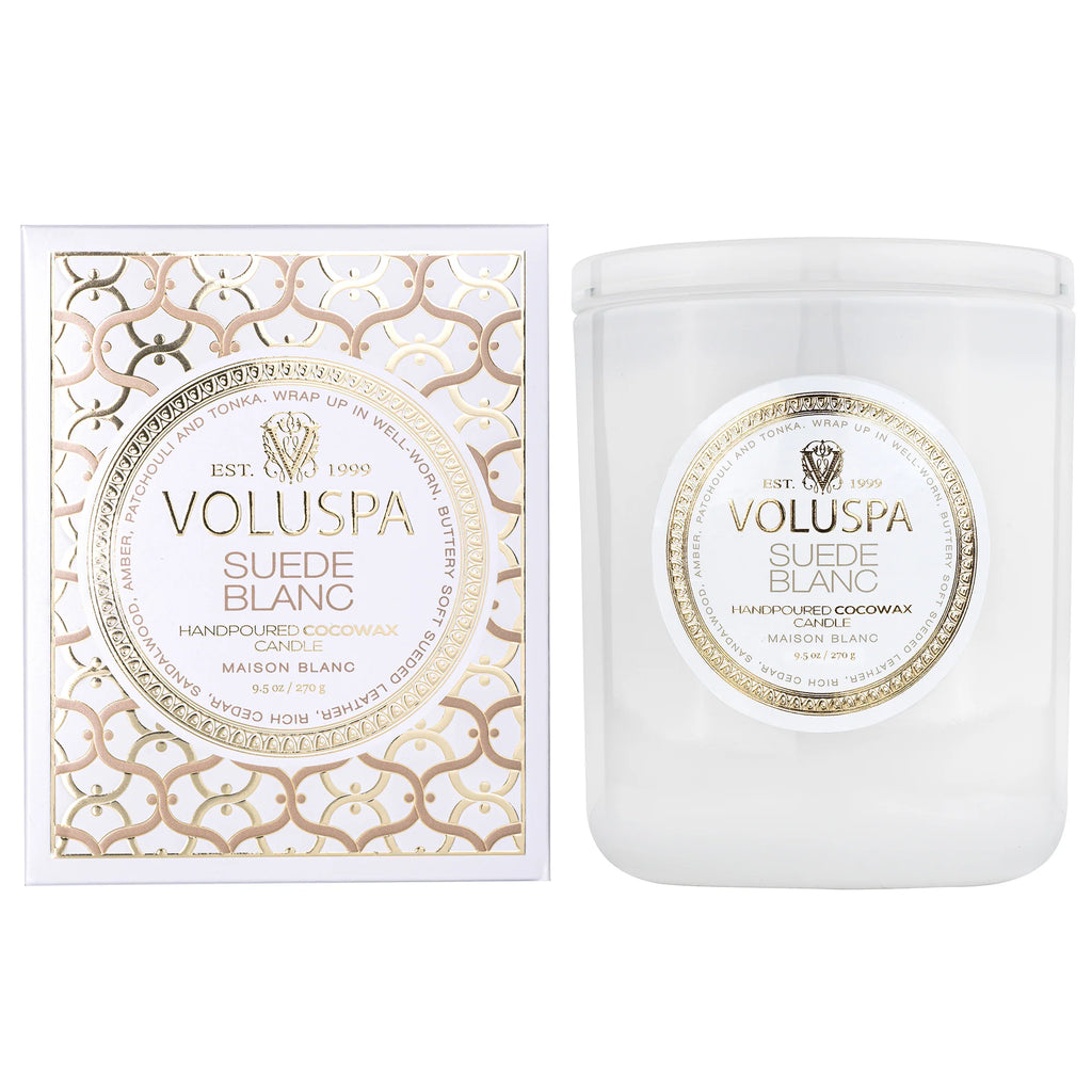 Suede Blanc 9.5oz Classic Candle