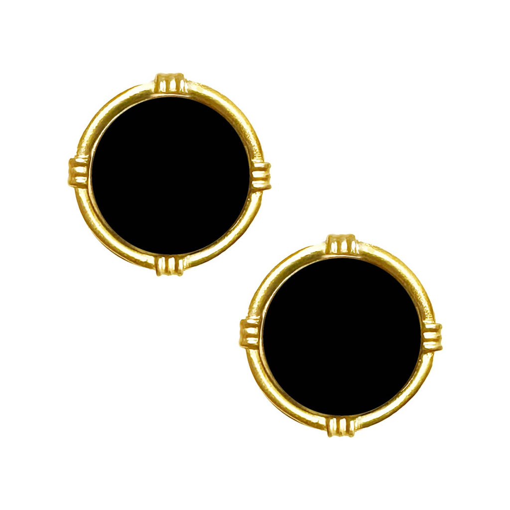 Ida Stud Earrings - Black Onyx