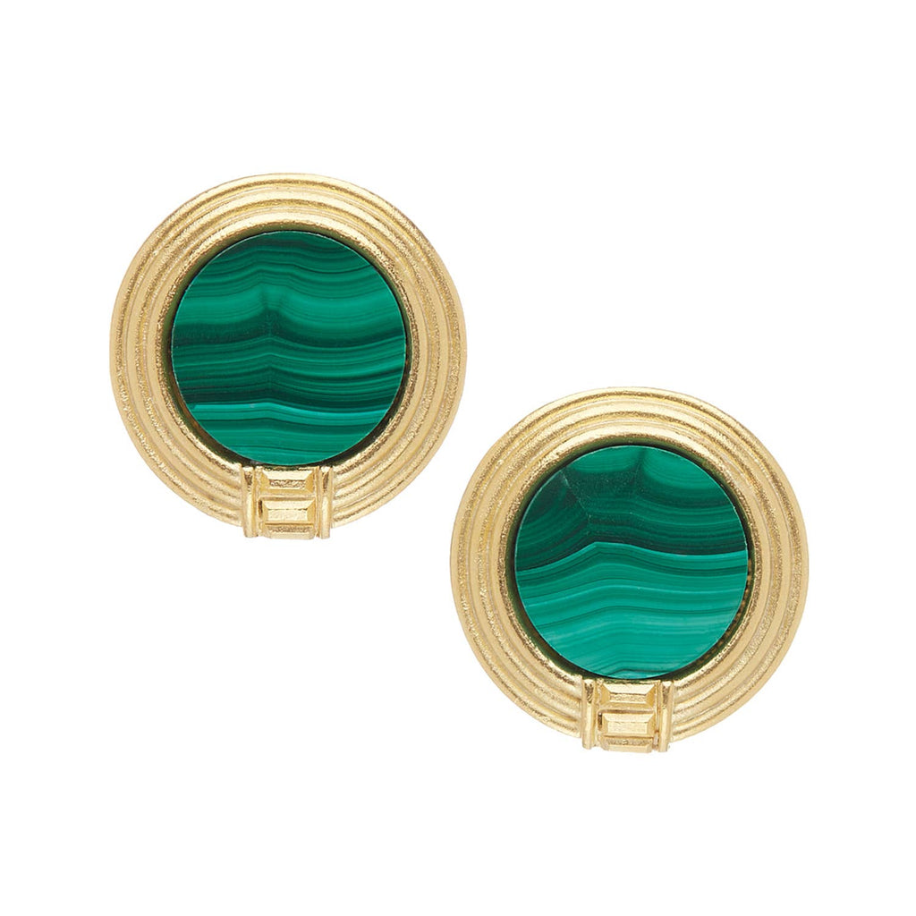 Roma Studs - Malachite