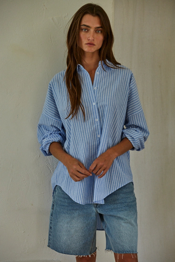 Helena Woven Striped Shirt