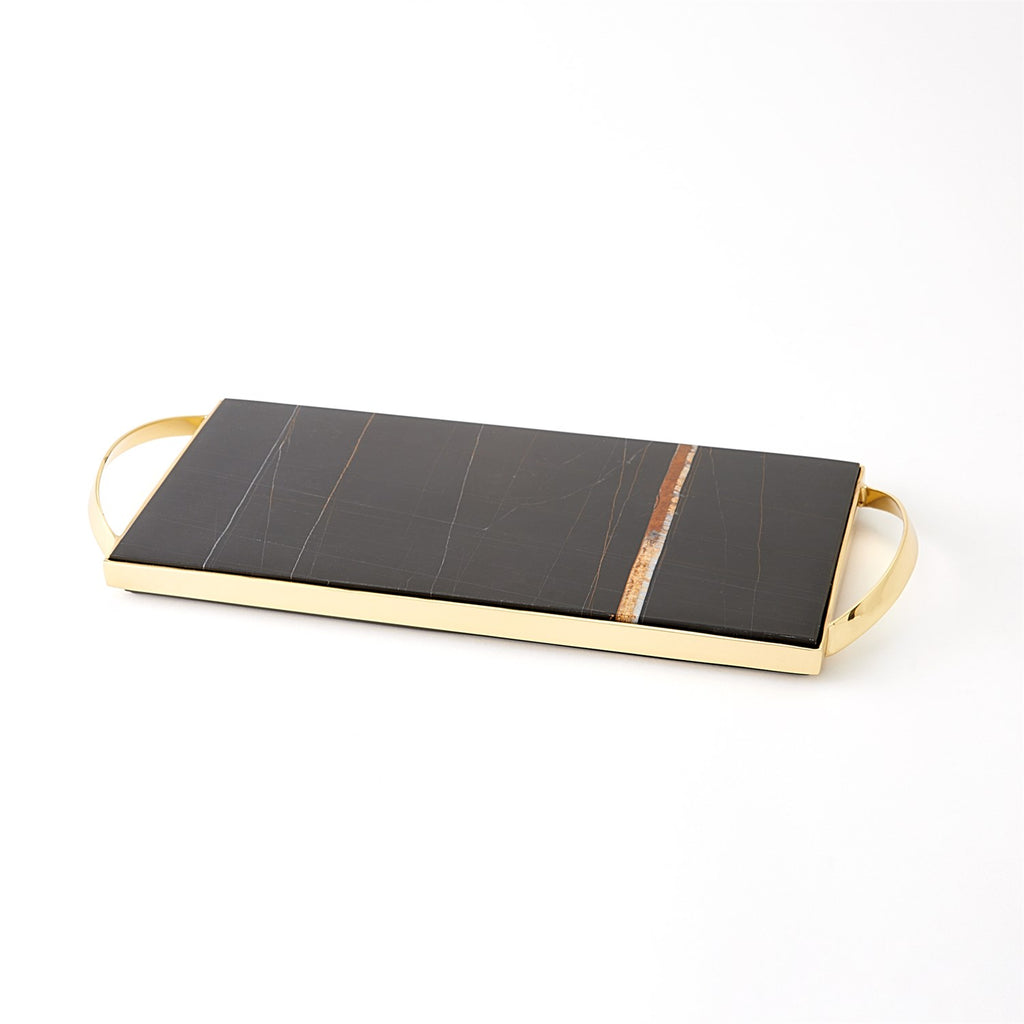 Cosmopolitan Tray-Polished Brass/Black