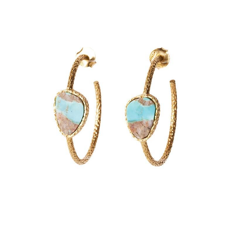 Turquoise Hoop Earrings