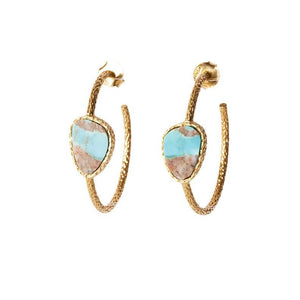 Turquoise Hoop Earrings