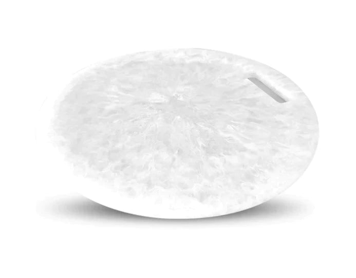 Round Chopping Board - White Swirl