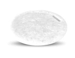 Round Chopping Board - White Swirl