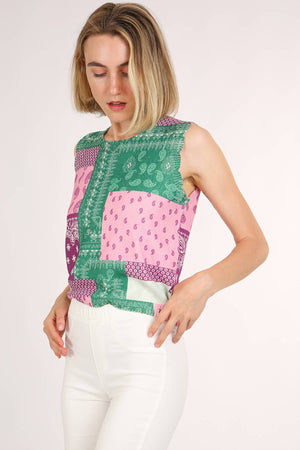 Morgan Patchwork Paisley Top