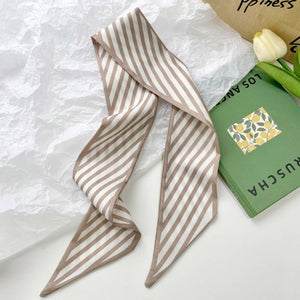 Khaki Silk Scarf Ribbon