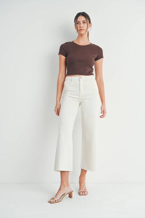 Scissor Cut Wide Leg Denim