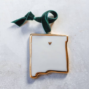 New Mexico Porcelain Ornament