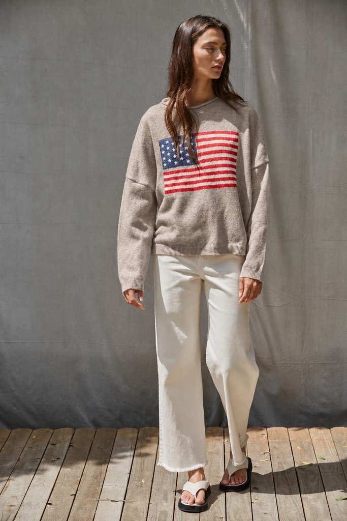 Kennedy Knit Flag Sweater