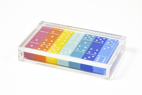 Lucite Multicolor Domino Set