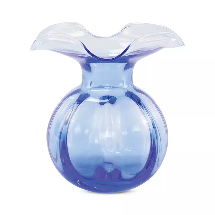 Hibiscus Glass Cobalt Medium Fluted Vase