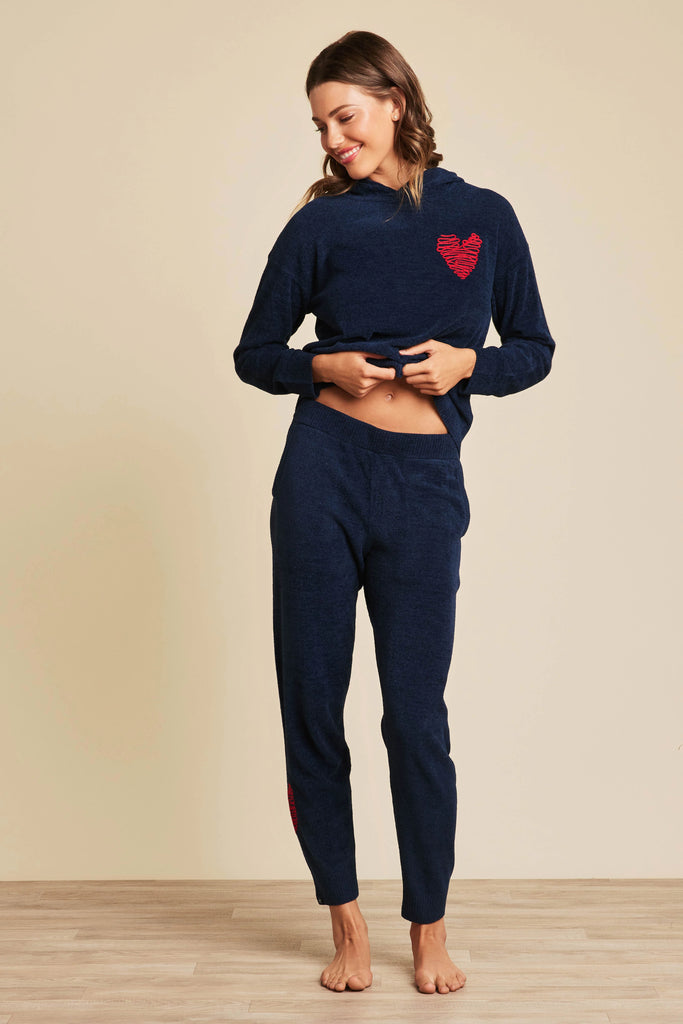 Cozychic Ultra Lite® Embroidered Heart Pant