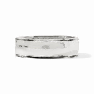 Cannes Statement Hinge Bangle - Silver