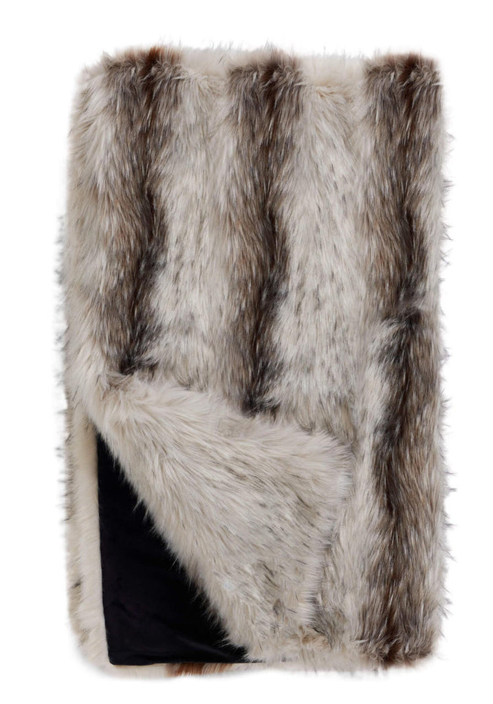 Clouded Fox Faux Fur Throw 60 X 72