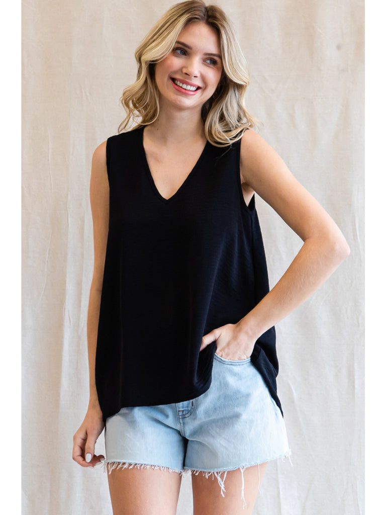 V-neck Sleeveless Top