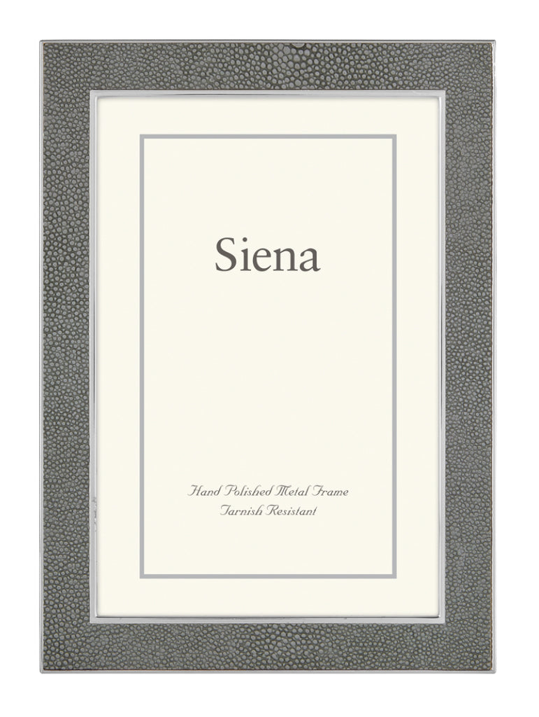 Siena Frame Shagreen Gray w/ Silver 5x7