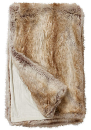 Blonde Fox Faux Fur Throw 60 X 72