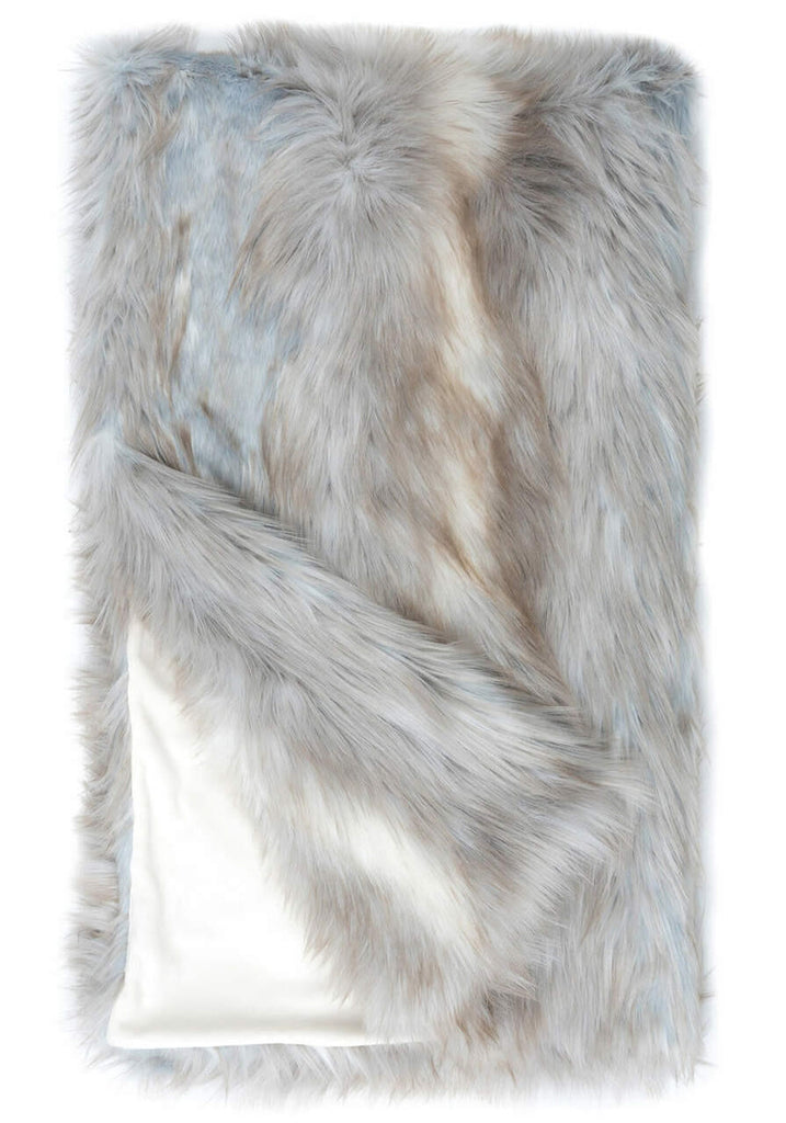 Siberian Fox Faux Fur Throw 60 X 72