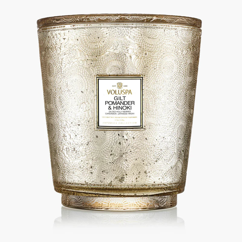 Gilt Pomander Hinoki 5W Hearth Candle