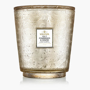 Gilt Pomander Hinoki 5W Hearth Candle