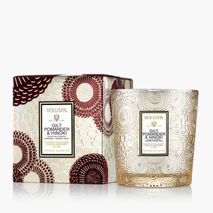 Gilt Pomander & Hinoki 9oz Classic Candle