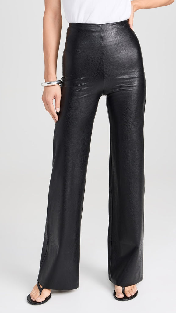 Faux Leather Wide Leg Pant