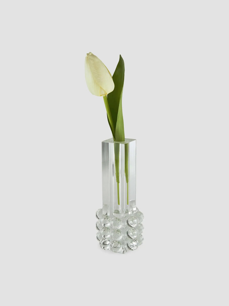 Clear Crystal Bud Bubble Vase