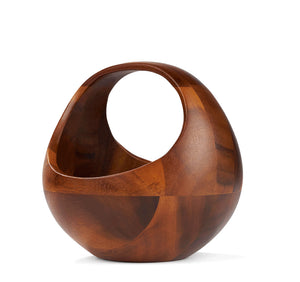 Wood Basket Bowl 6"