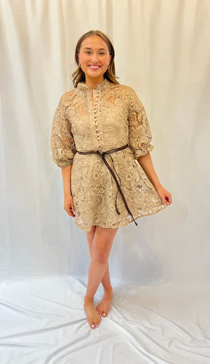 Crochet Lace Mini w/ Belt