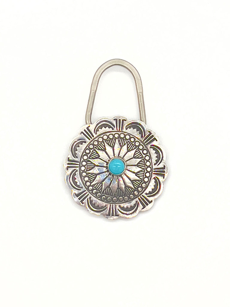 Mesa Turquoise Silver Keychain