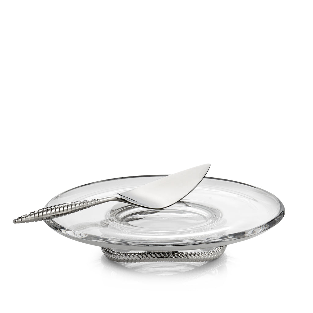 Braid Pedestal Cake Plate w/ Server