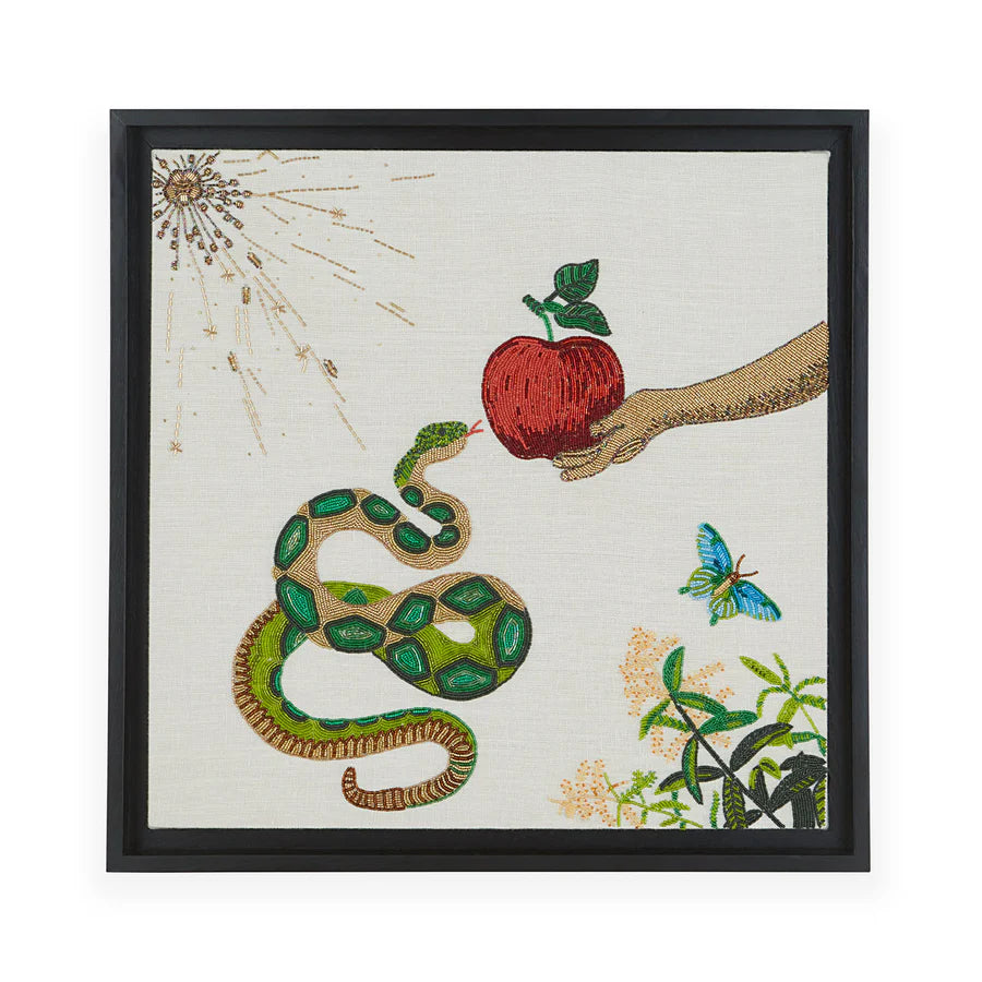 Muse Snake & Apple Beaded Wall Art