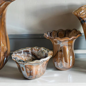 Onda Glass Tortoiseshell Small Tulip Vase
