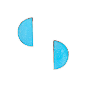Half Moon Turquoise Earrings