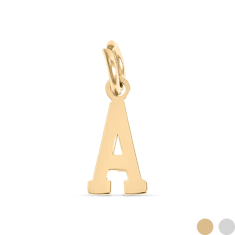 18K Gold PVD Coated Stainless Steel Small Sport Letter Pendant